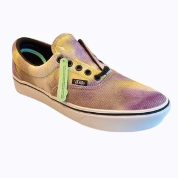 Vans Era Womens Comfycush Shoes Size 8 Sneakers Tie Dye Purple Yellow - Picture 7 of 11